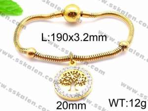 Stainless Steel Gold-plating Bracelet - KB85816-Z