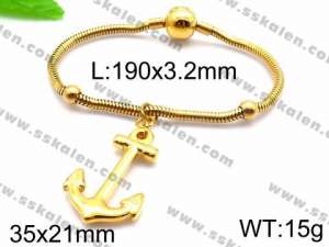 Stainless Steel Gold-plating Bracelet - KB85819-Z