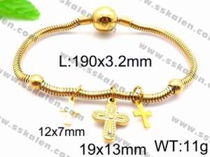 Stainless Steel Gold-plating Bracelet - KB85821-Z