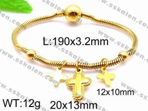 Stainless Steel Gold-plating Bracelet - KB85822-Z
