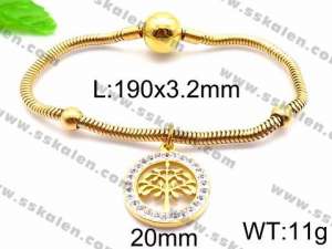Stainless Steel Gold-plating Bracelet - KB85824-Z