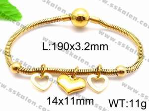 Stainless Steel Gold-plating Bracelet - KB85825-Z