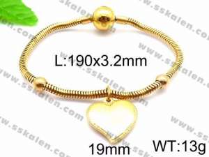 Stainless Steel Gold-plating Bracelet - KB85826-Z