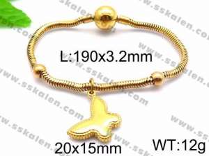 Stainless Steel Gold-plating Bracelet - KB85837-Z