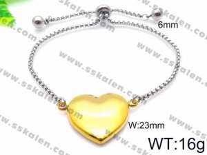 Stainless Steel Gold-plating Bracelet - KB85842-Z