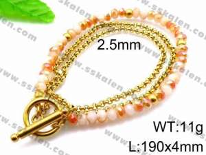 Stainless Steel Gold-plating Bracelet - KB86187-Z