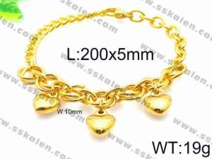 Stainless Steel Gold-plating Bracelet - KB86229-Z