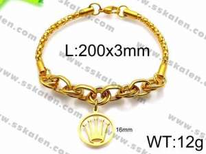 Stainless Steel Gold-plating Bracelet - KB86238-Z