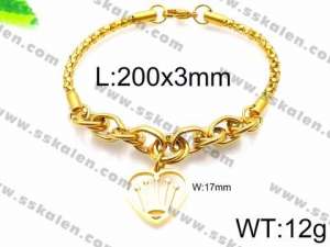 Stainless Steel Gold-plating Bracelet - KB86240-Z