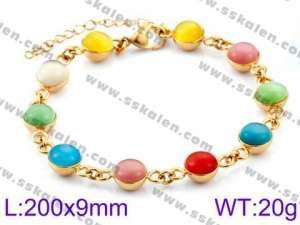 Stainless Steel Gold-plating Bracelet - KB86267-K