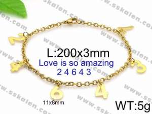 Stainless Steel Gold-plating Bracelet - KB86780-Z