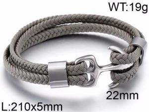 Leather Bracelet - KB86984-SJ