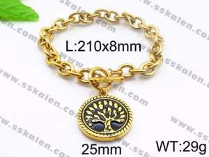 Stainless Steel Gold-plating Bracelet - KB87031-Z