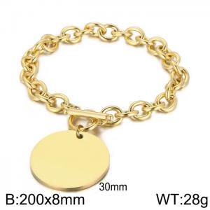 Stainless Steel Gold-plating Bracelet - KB87032-Z