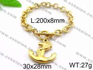 Stainless Steel Gold-plating Bracelet - KB87034-Z