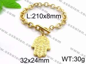 Stainless Steel Gold-plating Bracelet - KB87035-Z