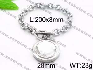 Stainless Steel Stone Bracelet - KB87045-Z