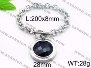 Stainless Steel Stone Bracelet - KB87046-Z