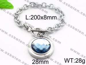 Stainless Steel Stone Bracelet - KB87047-Z