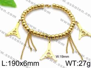 Stainless Steel Gold-plating Bracelet - KB87195-ZC