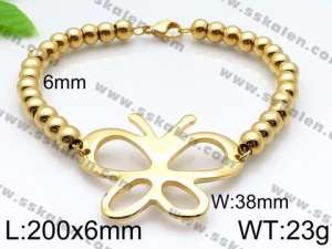 Stainless Steel Gold-plating Bracelet - KB87363-Z