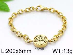 Stainless Steel Gold-plating Bracelet - KB87364-Z