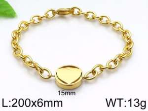 Stainless Steel Gold-plating Bracelet - KB87367-Z