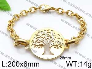 Stainless Steel Gold-plating Bracelet - KB87368-Z