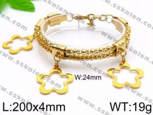 Stainless Steel Gold-plating Bracelet - KB87795-Z