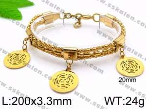 Stainless Steel Gold-plating Bracelet - KB87797-Z