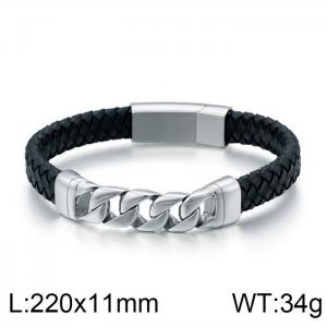 Leather Bracelet - KB87979-BD