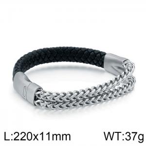 Leather Bracelet - KB87980-BD