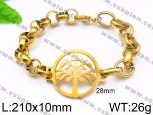 Stainless Steel Gold-plating Bracelet - KB88024-Z