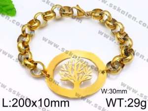 Stainless Steel Gold-plating Bracelet - KB88027-Z