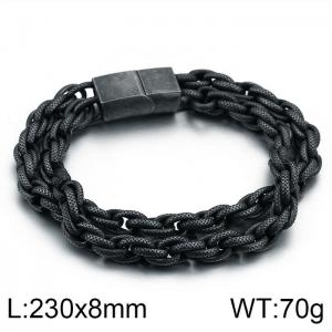 Stainless Steel Bracelet(Men) - KB91306-BD