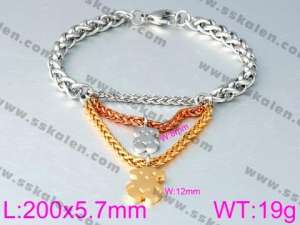 Stainless Steel Gold-plating Bracelet - KB91563-K