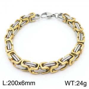 Stainless Steel Gold-plating Bracelet - KB91935-Z