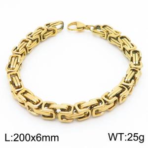 Stainless Steel Gold-plating Bracelet - KB91938-Z