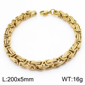 Stainless Steel Gold-plating Bracelet - KB91945-Z