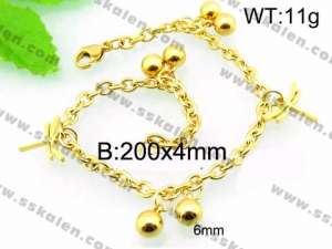 Stainless Steel Gold-plating Bracelet - KB92160-Z