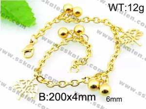 Stainless Steel Gold-plating Bracelet - KB92163-Z