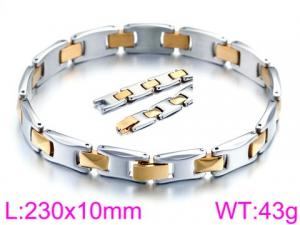 Stainless Steel Gold-plating Bracelet - KB92303-K