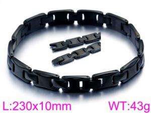 Stainless Steel Black-plating Bracelet - KB92304-K