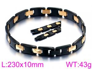 Stainless Steel Black-plating Bracelet - KB92305-K