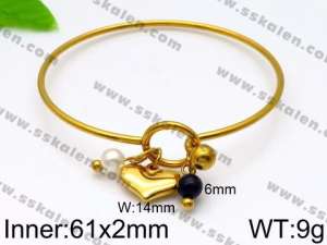 Stainless Steel Gold-plating Bangle - KB93389-Z