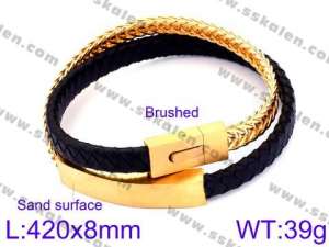 Leather Bracelet - KB93402-K