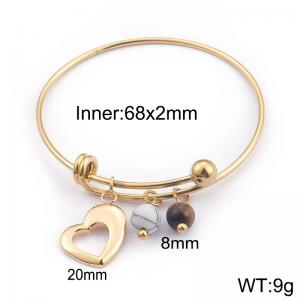 Stainless Steel Gold-plating Bangle - KB93751-Z