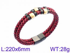 Leather Bracelet - KB93849-BD