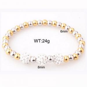 Stainless Steel Gold-plating Bracelet - KB93974-Z