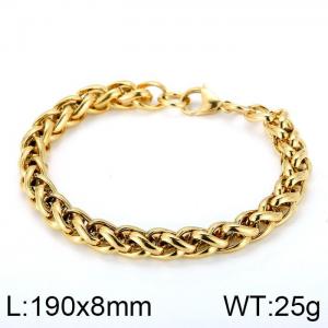 Stainless Steel Gold-plating Bracelet - KB94351-K